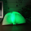 Foldable Pages RGB + Warm White Light Book Shape LED Light, Creative Portable USB Charging Small Size Night Light(Blue)