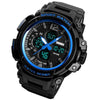 SKMEI 1343 Men Outdoor Sports Waterproof Watch Student Digital Watch(Blue Black)