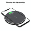 K8 30W Aluminum Alloy Round Desktop Wireless Charger with 1m Type-C Fast Charging Cable(Black)