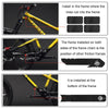 ENLEE E17305 6pcs /Set Road Bike Frame Stickers Thickened Waterproof Chain Guard Protector Decal, Model: Stripe