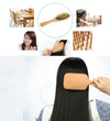 Natural Wooden Massage Hair Comb with Rubber Base & Wooden Brush, Size: Medium(Black)
