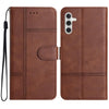 For Samsung Galaxy A16 4G / 5G Cowhide Texture Stitching Leather Phone Case(Coffee)