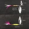 5pcs Rotation Luya Sequins Willow Leaf Feather Bait, Style: Copper Pendant Futaba 7g