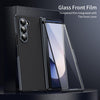 For Samsung Galaxy Z Fold5 Integrated AG Frosted Vacuum Plating Phone Case(Black)