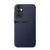 For Samsung Galaxy A15 4G / 5G Litchi Leather Magnetic Full Coverage Shockproof Phone Case(Navy Blue)