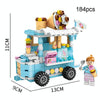 LELE BROTHER Children Assembling Mini City Street Scene Building Blocks, Style: 8613-3 Ice Cream