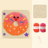 Montessori DIY Embroidery Board Kindergarten Children Cartoon Wool Stitching Material Kit, Style: Doughnut