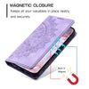 For Samsung Galaxy A36 Totem Embossed Magnetic Leather Phone Case(Purple)