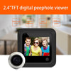 2.4" Smart Peephole Camera, 2MP HD, Motion Detection, 35-110mm Doors (Black)