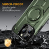 For iPhone 15 Pro Max Lens Holder MagSafe Phone Case(Army Green)