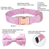Rose Gold Buckle Dog Collar, XL (2.5x43-70cm), Blue