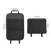 Car Seat Back Children Anti-kick Pad Back Rear Anti-dirty Universal Leather Protection Pad Storage Bag Half Pack Version (Black)