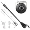 3.5mmTRS Stereo Thread Fixed Embedded Ground Plug Panel Audio Cable, Length: 0.3m(Female to Female)