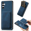 For Samsung Galaxy A55 5G Retro Leather Card Bag Magnetic Phone Case(Blue)