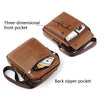WEIXIER 8606 Men Outdoor Small Messenger Bags Leisure Sports Shoulder Bags(Dark Brown)