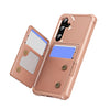 For Samsung Galaxy A35 5G Horizontal Flip Card Bag Holder Leather Phone Case(Rose Gold)