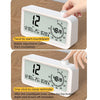 Visual Timer Alarm Clock Dual Display LCD Time Reminder(White)