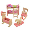 Dollhouse Furniture Set Wooden Bunk Beds