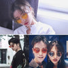 Cat Eye Sunglasses Current Trigonal Light coloured Lens Sunglasses(Red)