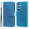 For Samsung Galaxy A36 5G / A56 5G Seven-petal Flowers Embossing Leather Phone Case(Blue)