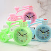 Bicycle-shaped Desktop Alarm Clock Student Gifts(Light Blue)