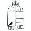 Birdcage Shape Ear Stud Earrings Bracelet Pendant Necklace Jewelry Display Storage Rack(Black)