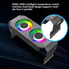Desktop ARGB Memory Cooler PWM Temperature Control Dual Fan, For DDR / DDR2 / DDR3 / DDR4 / DDR5(Black)