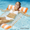 PVC Inflatable Hammock Adult Swimming Floating Row, Size: 120 x 70cm(Orange Striped)