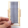 Wooden Striped Casual Chair Doll House Miniature Toy Christmas Gift Scene Model, Random Color Dlivery