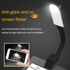 USB Charging Stepless Dimming LED Clip Light Dormitory Bedside Magnetic Reading Lamp(Black)