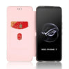 For ASUS ROG Phone 7 Carbon Fiber Texture Flip Leather Phone Case(Pink)