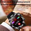 ET482 1.43 inch AMOLED Screen Sports Smart Watch Support Bluetooth Call /  ECG Function(Brown Leather Band)
