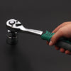 TUOSEN Quick-release Socket Wrench Curved Handle Ratchet Spanner, Size:L