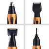 SPORTSMAN Four-in-one Electric Rechargeable Ear Nose Trimmer Beard Face Shaver Eyebrows Hair Trimmer For Men, EU Plug(gold)