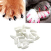 Cat Nail Caps, Silicone Paw Protectors, Size L (White), 20 Pack