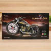 Cartoon Motorcycle Alarm Clock Bedroom Plastic Pointer Alarm Clock, Size: 23*13*6cm(Black, Gold)