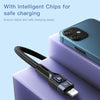 YESIDO CA107 1.2m 2.4A USB-C / Type-C to 8 Pin OD0.6 Charging Data Cable(Black+Blue)