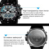 SKMEI 1016 Multifunctional Men Outdoor Sports Noctilucent Waterproof Double Digital Watch (Red + Black)
