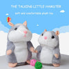 2019 Lovely Talking Little Hamster Toys For Children Speak Talking Sound Record Hamster Vibrating Nodded Mouse Toys Plush Toy(Grey 15CM)