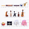 5pcs Micro Landscape Simulation Musical Instrument Resin Ornament Miniature Desktop Decoration, Style: No.8 Electronic Guitar