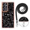 For Samsung Galaxy S25 Ultra 5G Electroplating Dual-side IMD Phone Case with Lanyard(Equation)