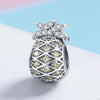 S925 Sterling Silver Summer Pineapple Beads DIY Bracelet Necklace Accessories, Style:Bead