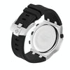 CAGARNY 6861 Checkered Pattern Polygonal Dial Quartz Silicone Strap Watch(White Dial Black Belt)