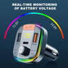 T832 Car Bluetooth FM Transmitter Colorful Light MP3 Player Powerful Quick Charger QC3.0
