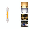 R7S 5W COB LED Lamp Bulb Glass Tube for Replace Halogen Light Spot Light,Lamp Length: 78mm, AC:220v(Warm White)