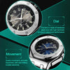 addies MY-052 Business Multifunctional Luminous Watch Silicone Watchstrap Watch for Men(Grey+Blue)