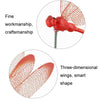 10pcs Simulation Plug Rod Magnetic Dragonfly Home Wall Garden Decoration(Blue)