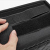 Car Armrest Box Folding Storage Box Multifunctional Water Cup Holder(Leather Black)