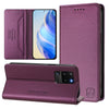 For Samsung Galaxy S20 Ultra RC01 Dual-Folded Magnetic Suction RFID Leather Phone Case(Violet)