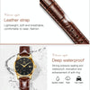 OLEVS 6898 Women Fashion Waterproof Dual Calendar Quartz Watch(Brown Black)